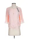 Twelfth Street By Cynthia Vincent 3/4 Sleeve Blouse In Pink