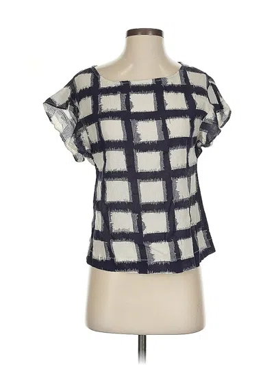 Pre-owned Twelfth Street By Cynthia Vincent Short Sleeve Blouse In Gray