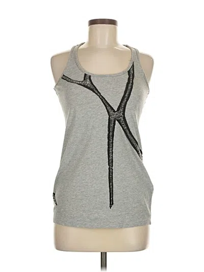 Pre-owned Twelve By Twelve Sleeveless Top Gray Halter Neckline Tops