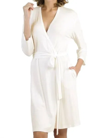 Twelve Eighty Eight Beyond The Basics 3/4 Sleeve Robe In Ivory In White