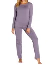 Twelve Eighty Eight Beyond The Basics Fold Down Lounge Pants In Heritage In Purple
