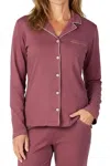 Twelve Eighty Eight Brenda Long Sleeve Pajama Set In Rosewood In Pink