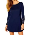 Twelve Eighty Eight Coco Long Sleeve Chemise In Deep Sea In Blue