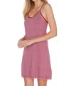 Twelve Eighty Eight Elyse Split Racerback Spaghetti Strap Chemise In Rosewood Geometric Print