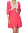 Twelve Eighty Eight Giselle Short Robe In Rouge