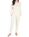 Twelve Eighty Eight Laguna Relaxed Long Sleeve Loungewear Set In Almond