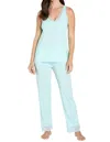 Twelve Eighty Eight Leslie Tank Camisole Pajama Set In Misty Jade