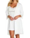 Twelve Eighty Eight Leslie Three Quarter Sleeve Robe In Ivory
