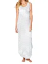 Shop Twelve Eighty Eight Malibu Tank Lounge Maxi Dress In Gray Stripes