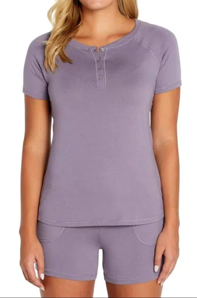 Twelve Eighty Eight Olivia Short Loungewear Set In Heritage In Purple