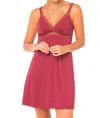 Twelve Eighty Eight Rebecca Tank Strap Chemise In Wine