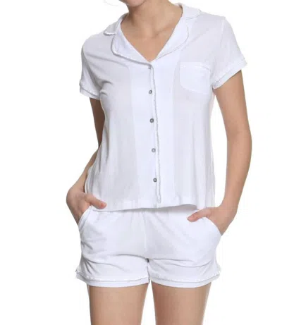 Twelve Eighty Eight Short Pajama Set In White