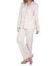 Twelve Eighty Eight Sophie Basic Long Sleeve Men's Styled Pajama Set In Ivory