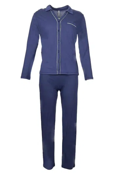 Twelve Eighty Eight Women's Arya Long Sleeve Pajama Set In Indigo In Blue