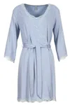 Twelve Eighty Eight Women's Leslie Three Quarter Sleeve Robe In Chambray In Blue