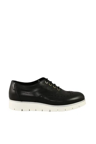 Twelve Style Division Leather Sneakers - Black
