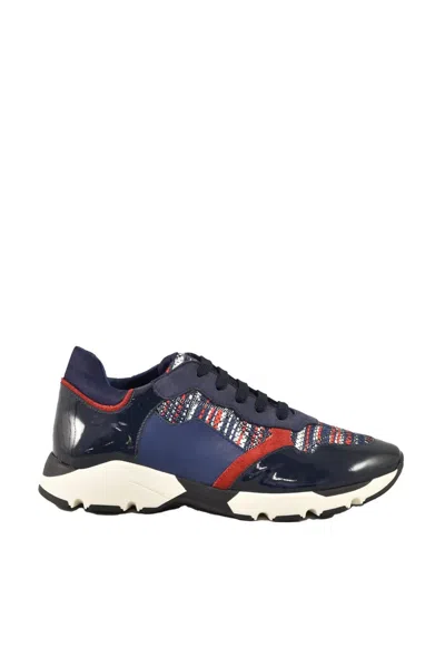 Twelve Style Division Leather/other Fibers Sneakers - Blue/red
