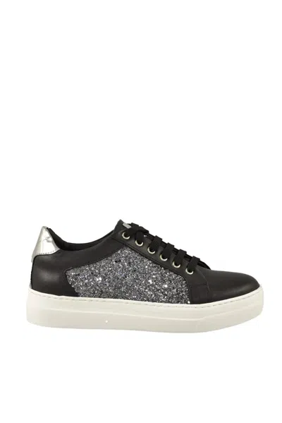 Twelve Style Division Leather/polyurethane Sneakers - Black/silver