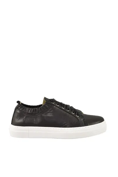 Twelve Style Division Low-top Sneakers With Smooth Leather Upper In Black