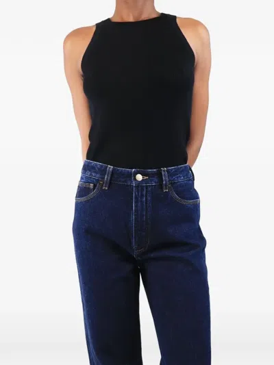 Pre-owned Twenty 8 Twelve Zoe Ribbed Tank Top In Black