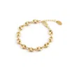 Twenty Compass Women's Louvres Bracelet In 14k Gold Vermeil In Multi