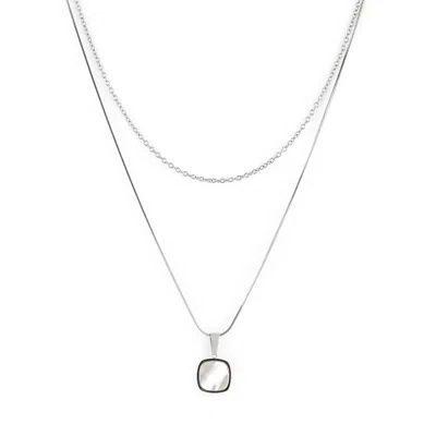 Twenty Compass Women's Mirage Necklace In Silver In Metallic