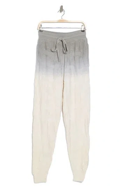 Twenty Crossover Knit Cotton Sweatpants In Cement Gradient