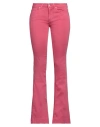 Twenty Easy By Kaos Woman Jeans Fuchsia Size 29 Tencel, Cotton, Polyester, Elastane In Pink