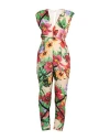 Twenty Easy By Kaos Woman Jumpsuit Beige Size 12 Viscose In Beige