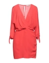 Twenty Easy By Kaos Woman Short Dress Red Size 10 Polyester In Red