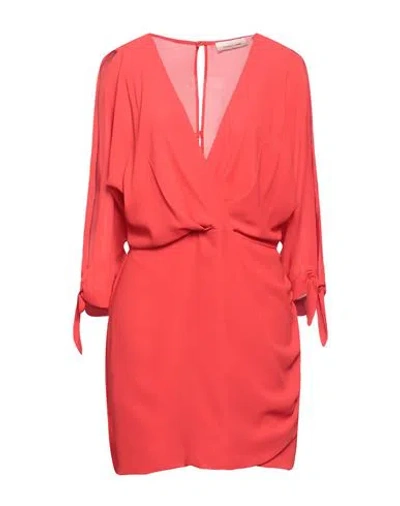 Twenty Easy By Kaos Woman Short Dress Red Size 10 Polyester