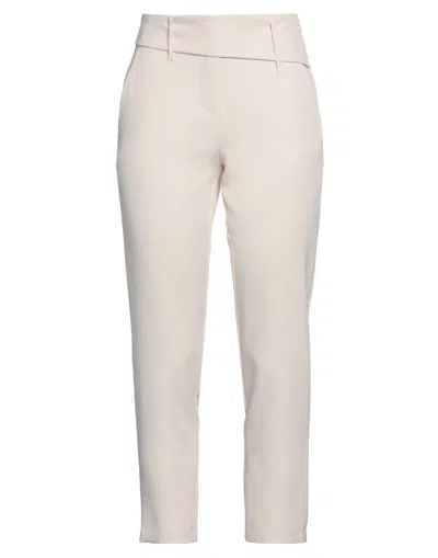 Twenty Easy By Kaos Woman Pants Cream Size 12 Polyester, Elastane In White