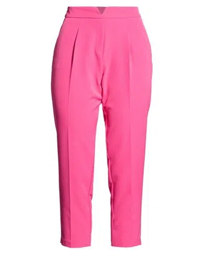 Twenty Easy By Kaos Woman Pants Fuchsia Size 10 Polyester, Elastane In Pink