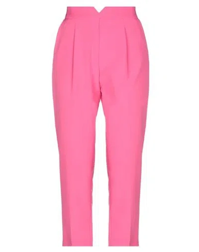 Twenty Easy By Kaos Woman Pants Fuchsia Size 6 Polyester, Elastane In Pink