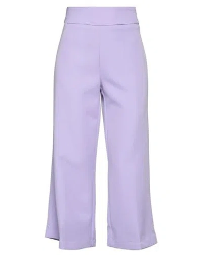 Twenty Easy By Kaos Woman Pants Lilac Size 4 Polyester, Elastane In Purple