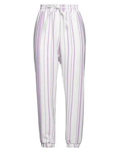 Twenty Easy By Kaos Woman Pants Mauve Size 8 Polyester, Elastane In Purple