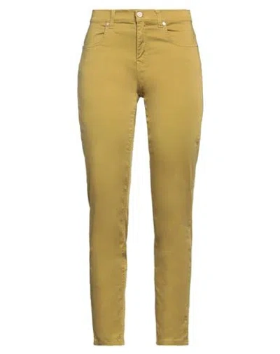 Twenty Easy By Kaos Woman Pants Mustard Size 29 Cotton, Elastane In Yellow