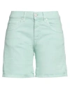 Twenty Easy By Kaos Woman Shorts & Bermuda Shorts Light Green Size 28 Cotton, Elastane In Green