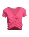 Twenty Easy By Kaos Woman Sweater Fuchsia Size L Viscose, Polyester In Pink