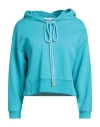 Twenty Easy By Kaos Woman Sweatshirt Turquoise Size 6 Cotton, Elastane In Blue