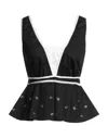 Twenty Easy By Kaos Tops In Black