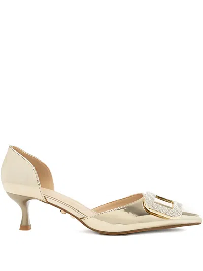 Twenty Four Haitch 50mm Cannes Embellished Sandals In Neutral