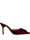 Twenty Four Haitch 70mm Buckle-detail Mules In Burgundy