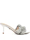 Twenty Four Haitch 70mm Ruffled Sandals In Transparent