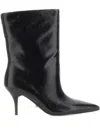 Twenty Four Haitch 80mm Unuk Pointed Ankle Boots In Black