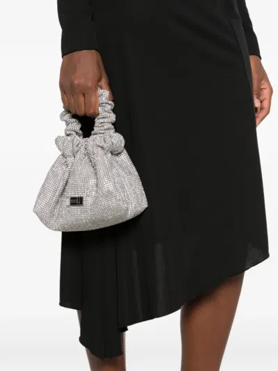 Twenty Four Haitch Angel Aura Crystal-embellished Ruched Tote Bag In Red