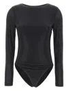 Twenty Four Haitch Arches Rhinestones Long-sleeve Body In Black