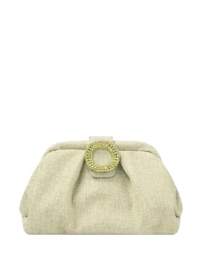 Twenty Four Haitch Bakios Clutch Bag In Green