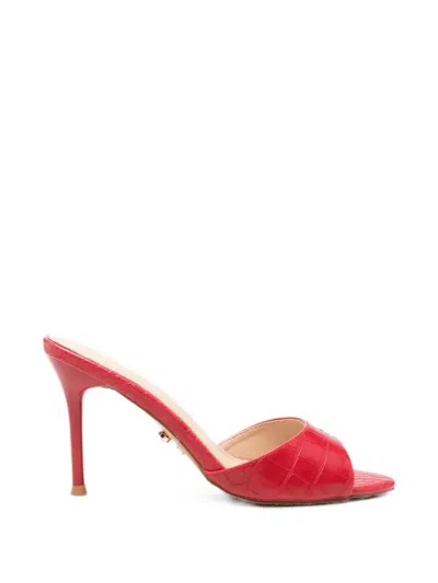 Twenty Four Haitch Brandinchi Croc-effect Stiletto Sandals In Pink