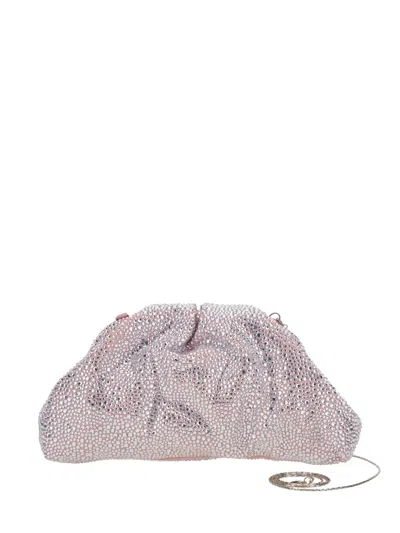 Twenty Four Haitch Cambridge Embellished Clutch Bag In Silver